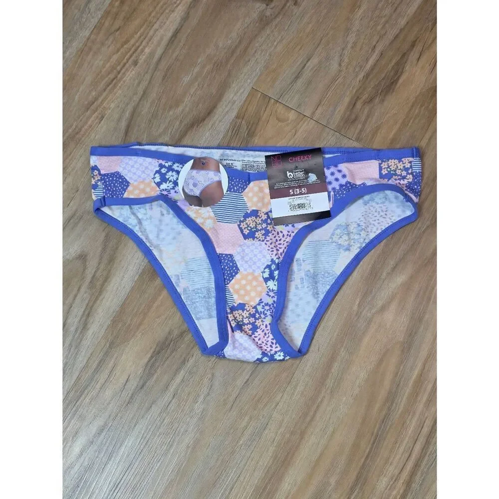 🔺️NWT Peri Mist Floral Patchwork Cotton Cheeky Bikini Panties Small